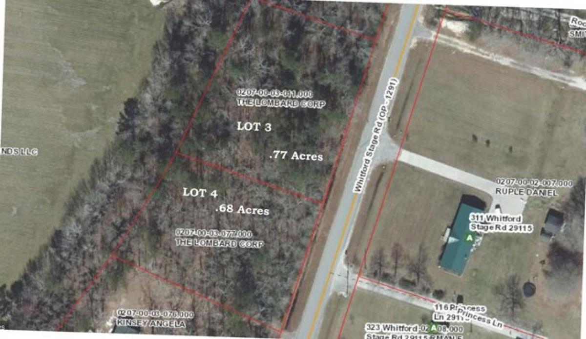 Picture of Residential Land For Sale in Orangeburg, South Carolina, United States