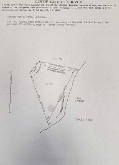 Residential Land For Sale in Hadley, Michigan