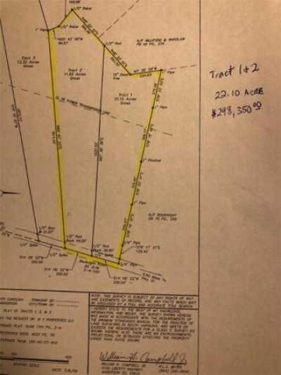 Residential Land For Sale in Starr, South Carolina