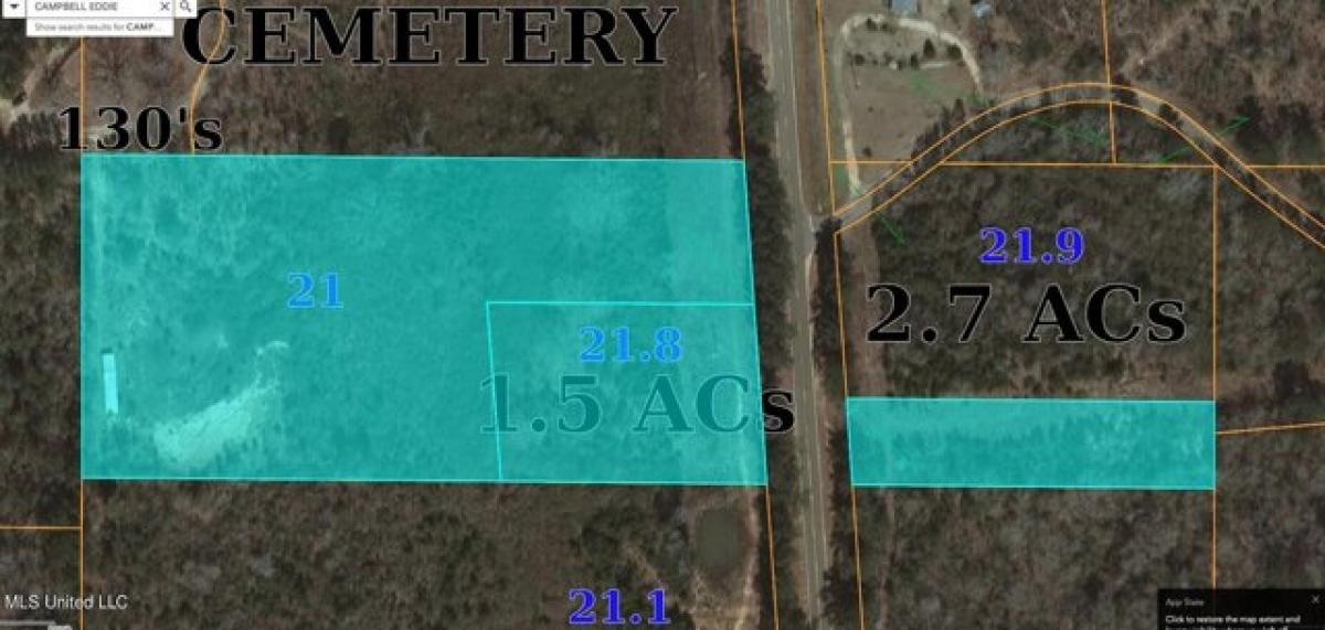 Picture of Residential Land For Sale in Mendenhall, Mississippi, United States