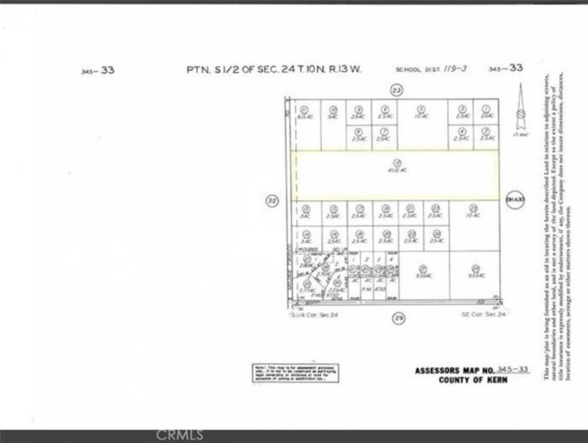 Picture of Residential Land For Sale in Rosamond, California, United States