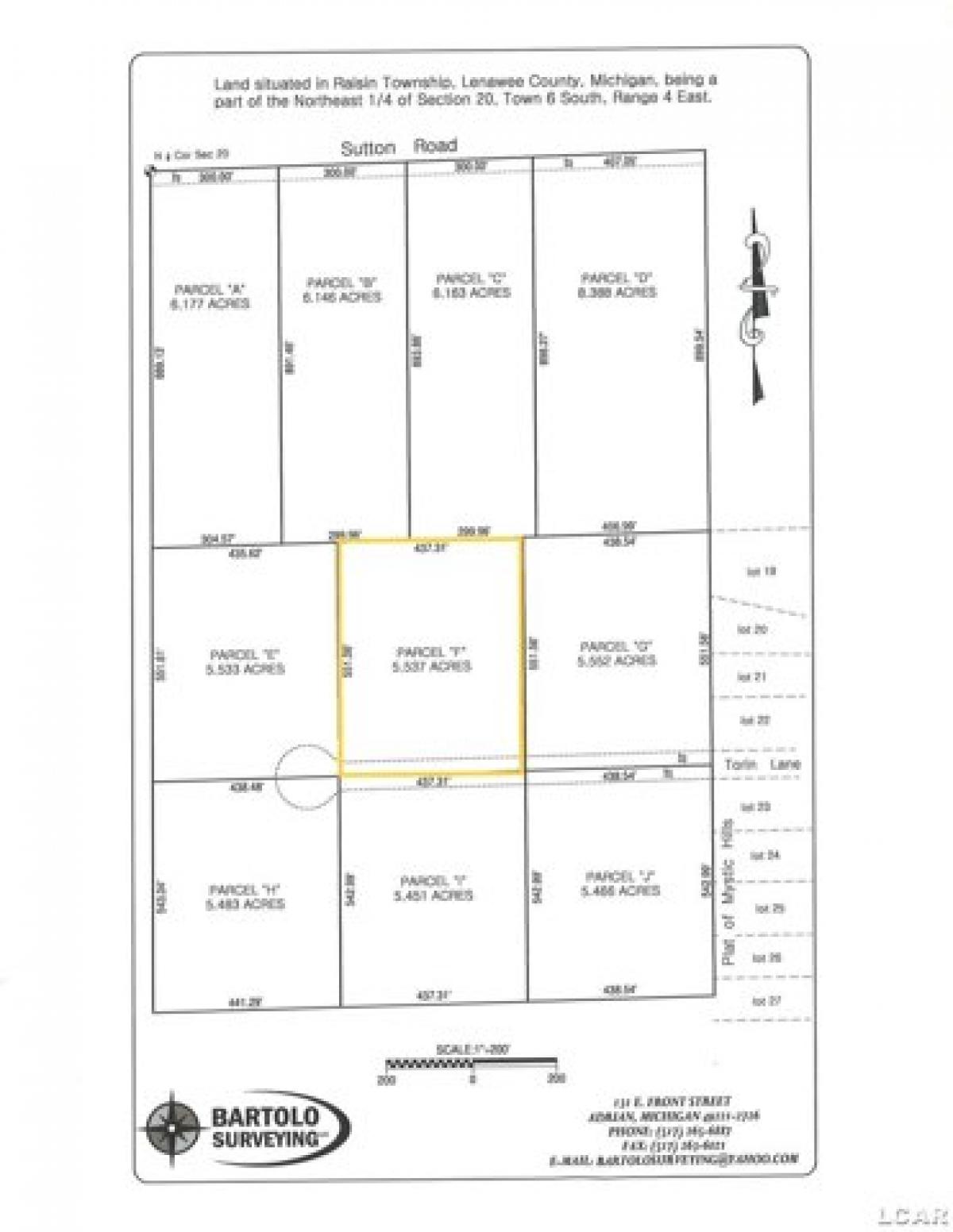 Picture of Residential Land For Sale in Adrian, Michigan, United States