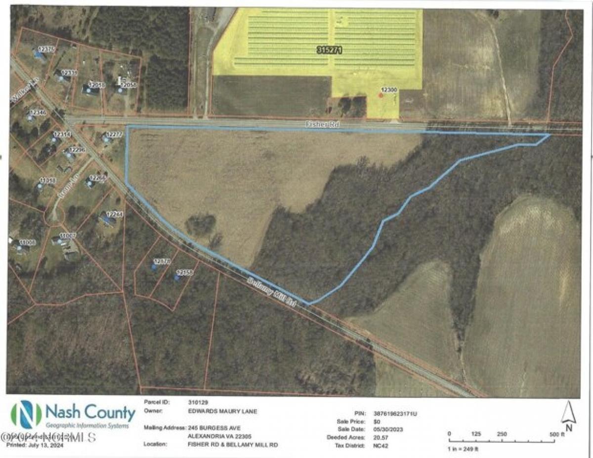 Picture of Residential Land For Sale in Whitakers, North Carolina, United States