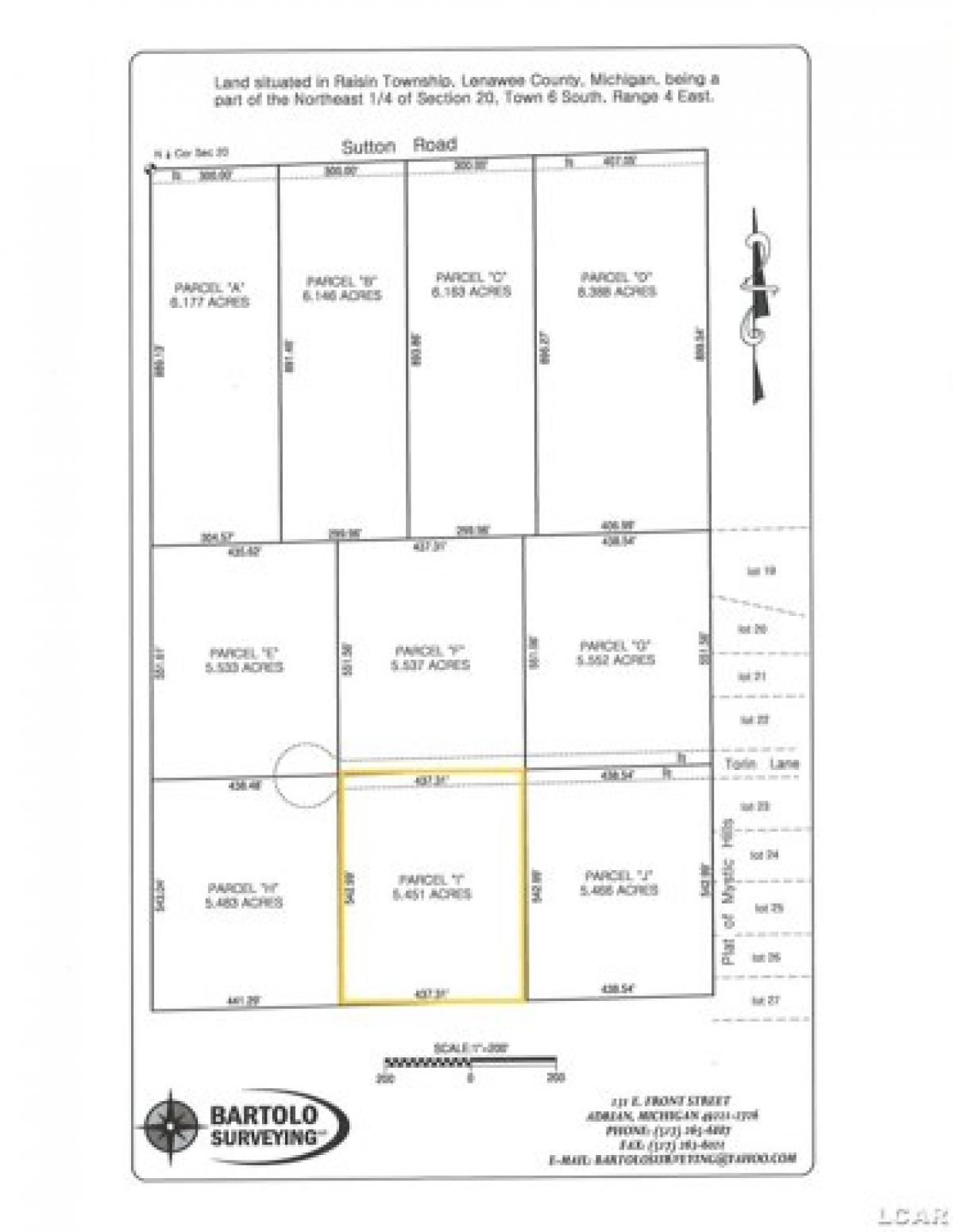 Picture of Residential Land For Sale in Adrian, Michigan, United States