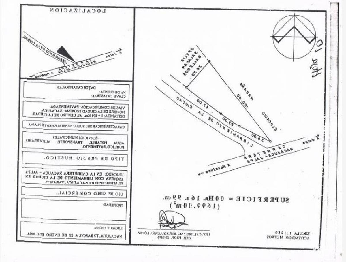 Picture of Residential Land For Sale in Nacajuca, Tabasco, Mexico