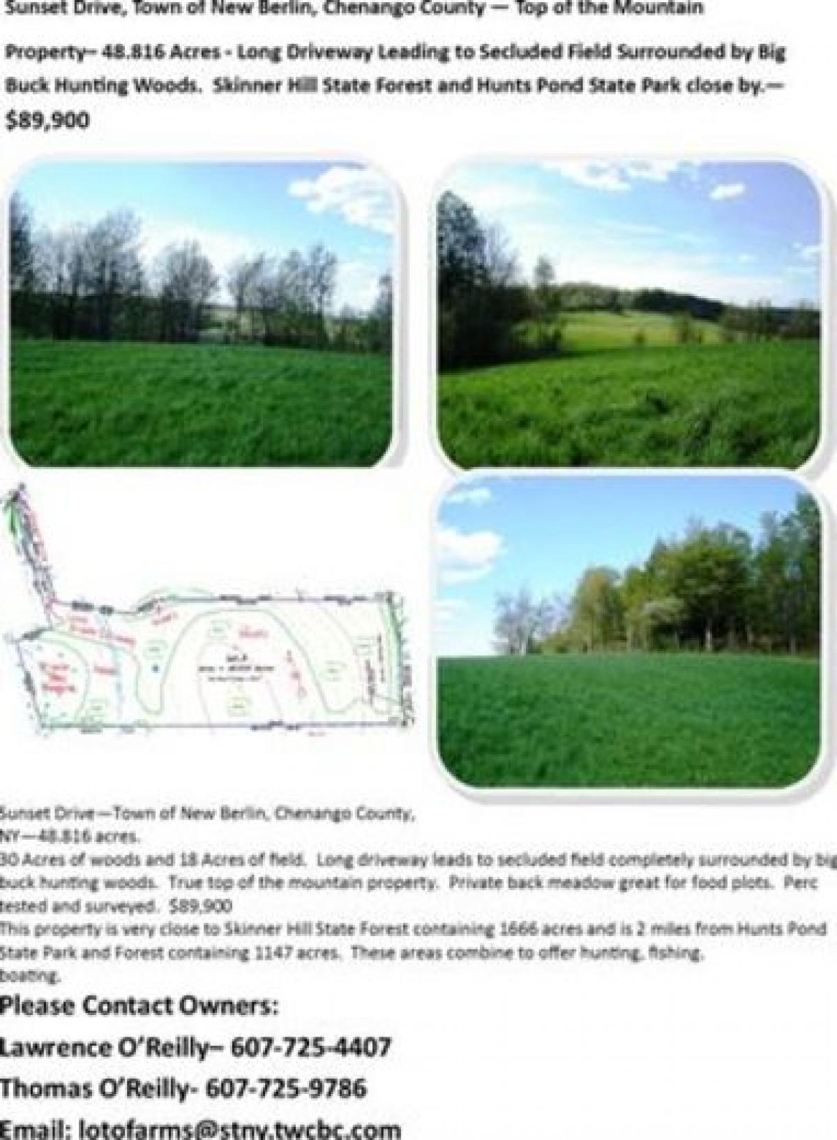 Picture of Residential Land For Sale in South New Berlin, New York, United States