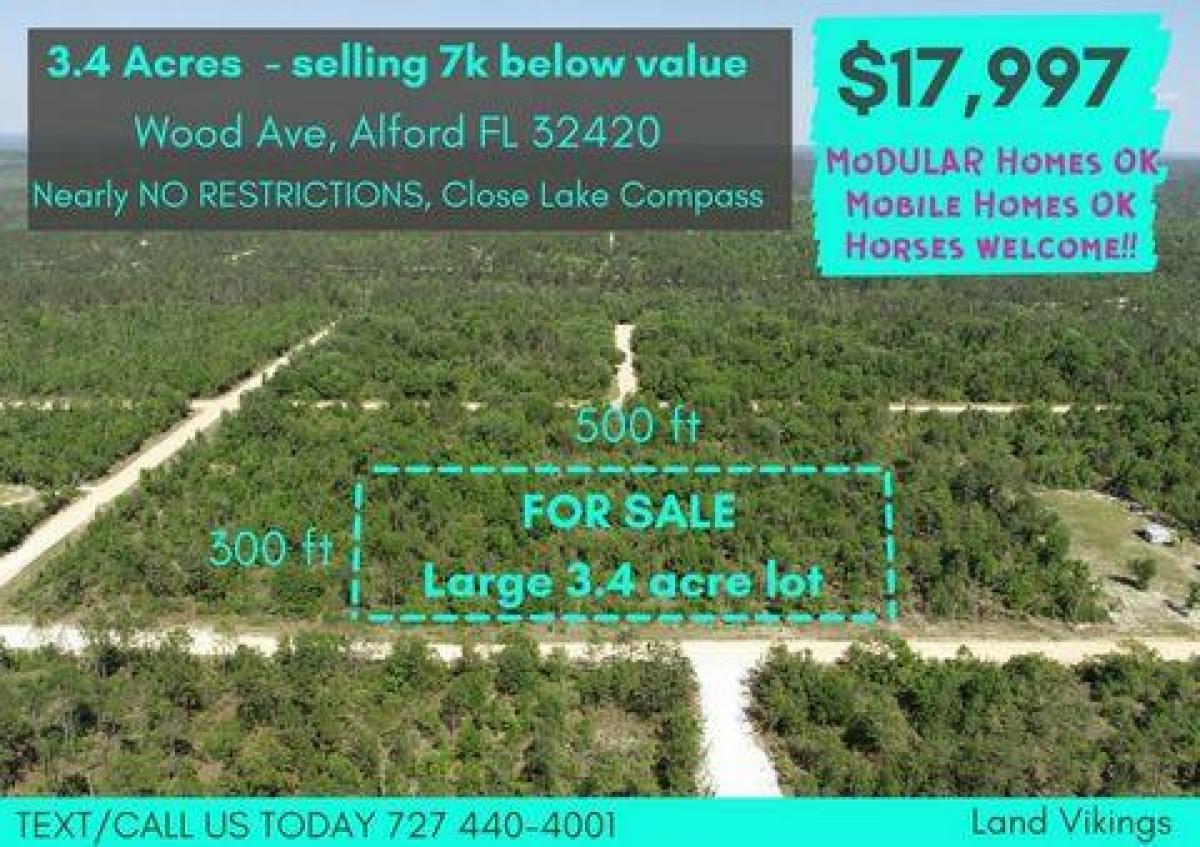 Picture of Residential Land For Sale in Alford, Florida, United States