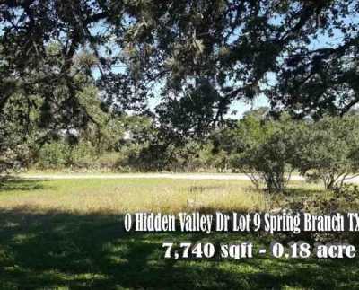 Residential Land For Sale in Spring Branch, Texas