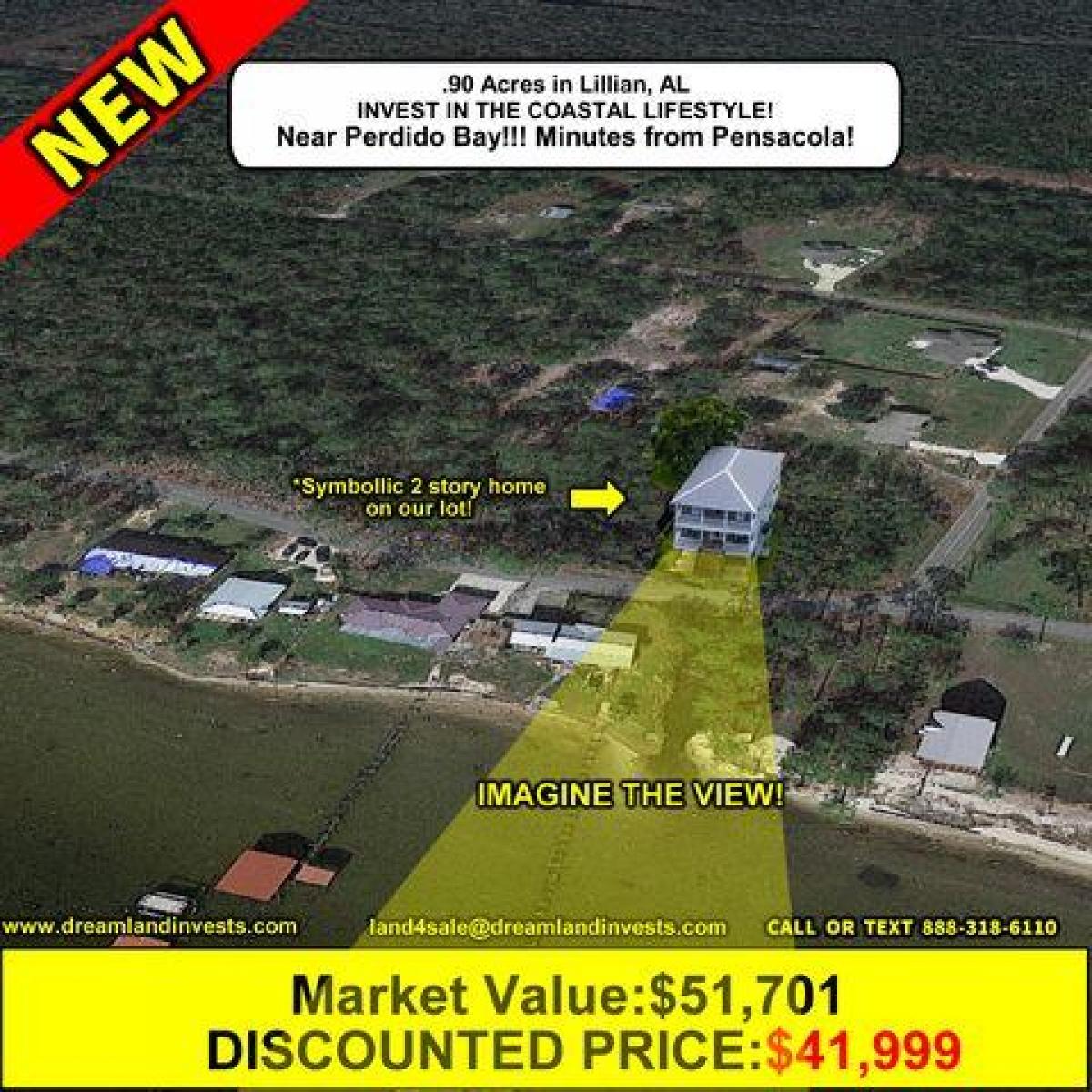 Picture of Residential Land For Sale in Lillian, Alabama, United States